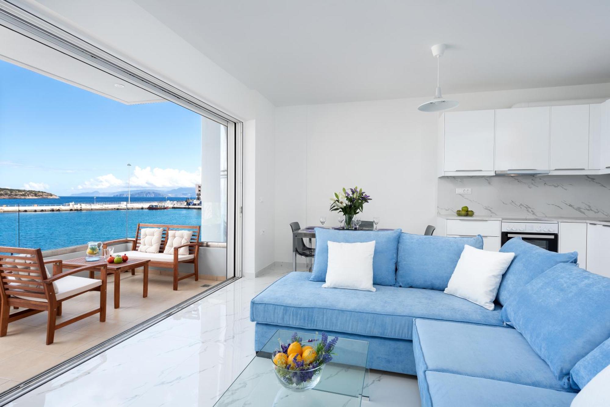 Appartamento Sea View Bliss 2Br Agios Getaway Agios Nikolaos Esterno foto