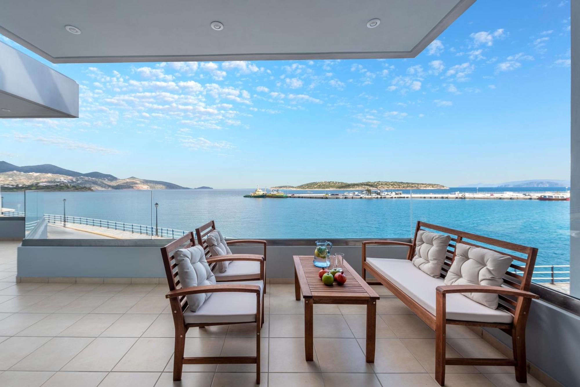 Appartamento Sea View Bliss 2Br Agios Getaway Agios Nikolaos Esterno foto