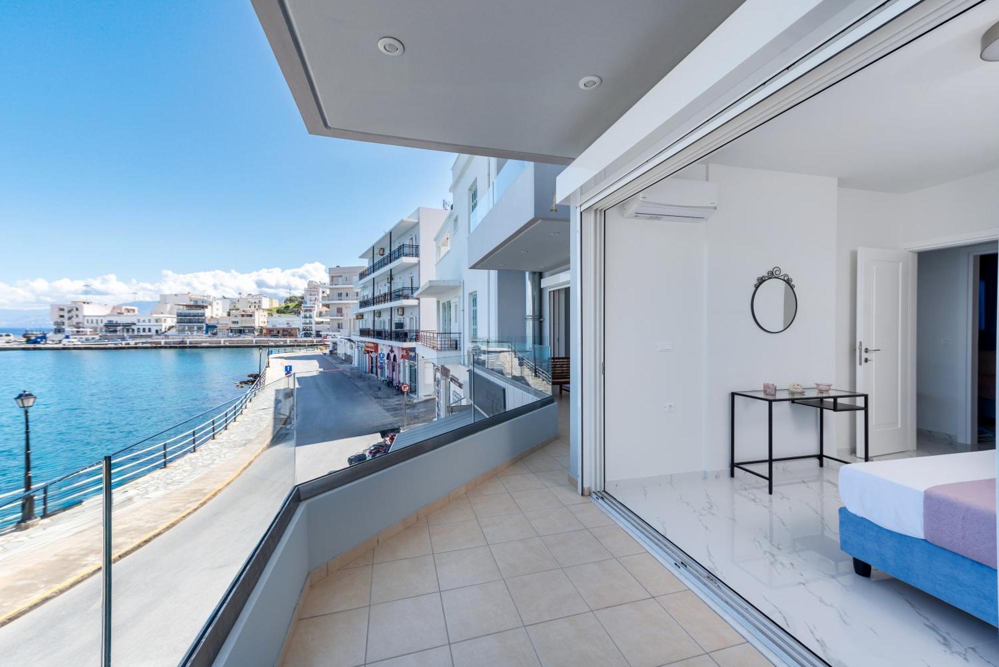 Appartamento Sea View Bliss 2Br Agios Getaway Agios Nikolaos Esterno foto